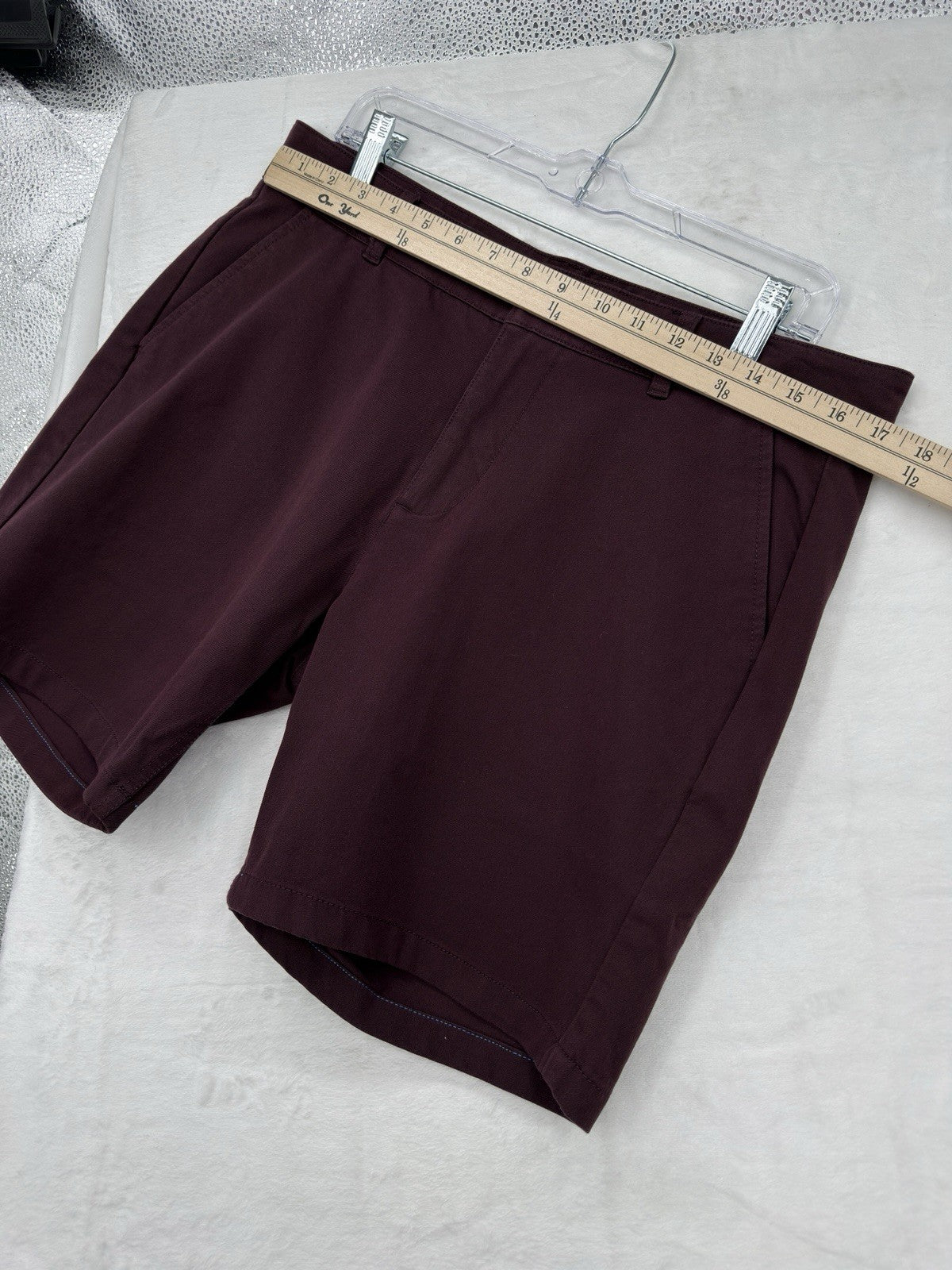 Mugsy Shorts 34 Ports 7” Maroon Chino Mens