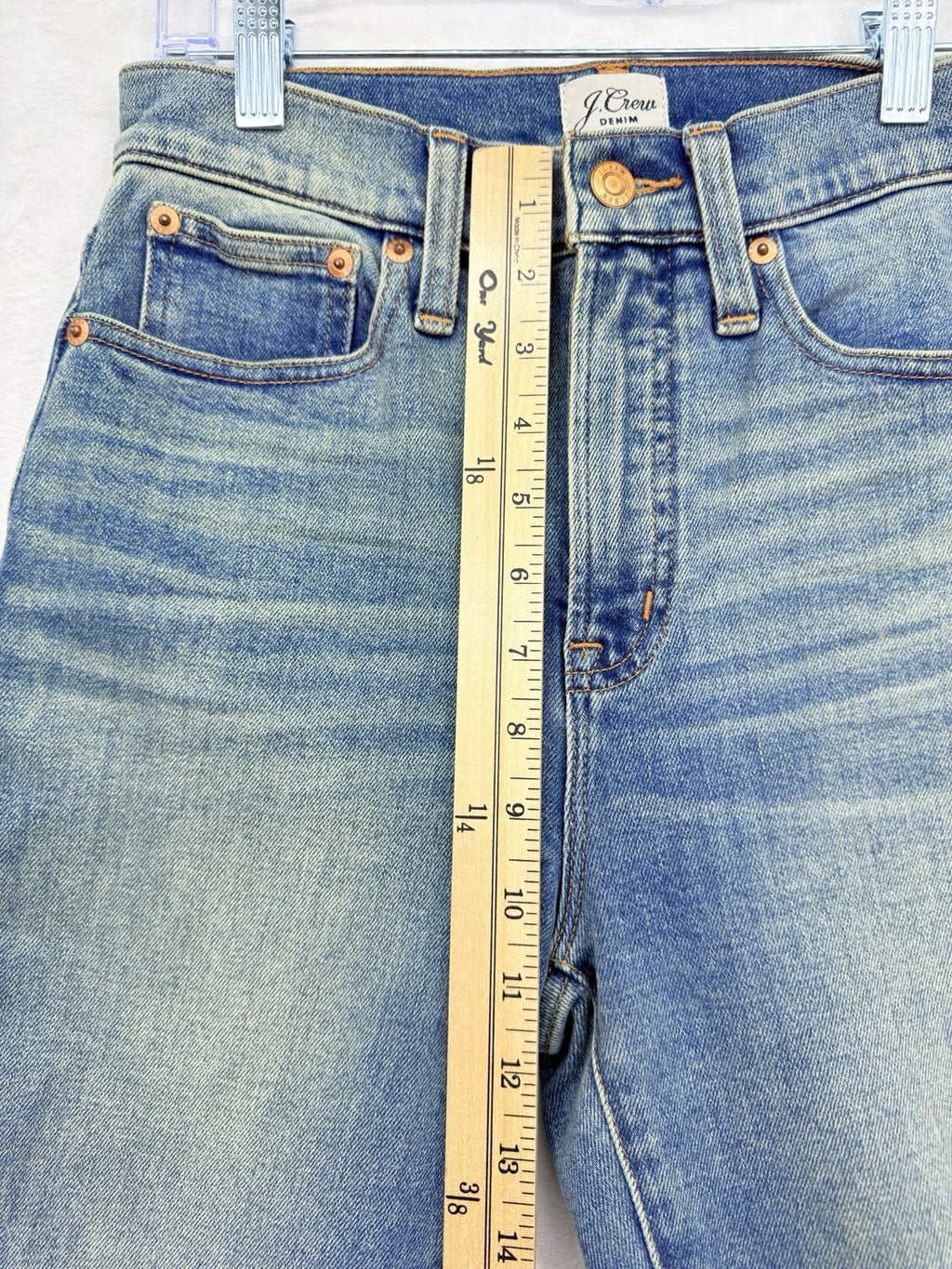 J Crew Curvy Toothpick Jeans 25 Womens Blue Denim High Rise