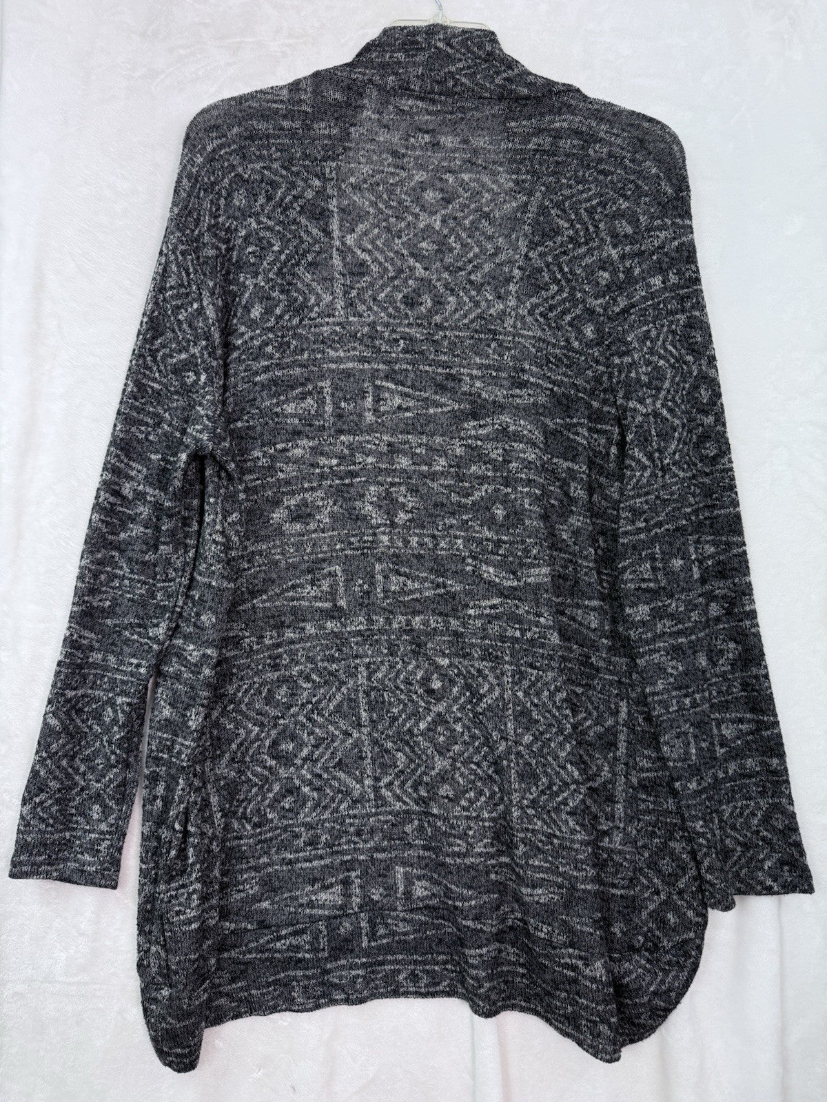 Aeropostale Cardigan Sweater XXL Black Gray Aztec Tribal Print Boho Womens