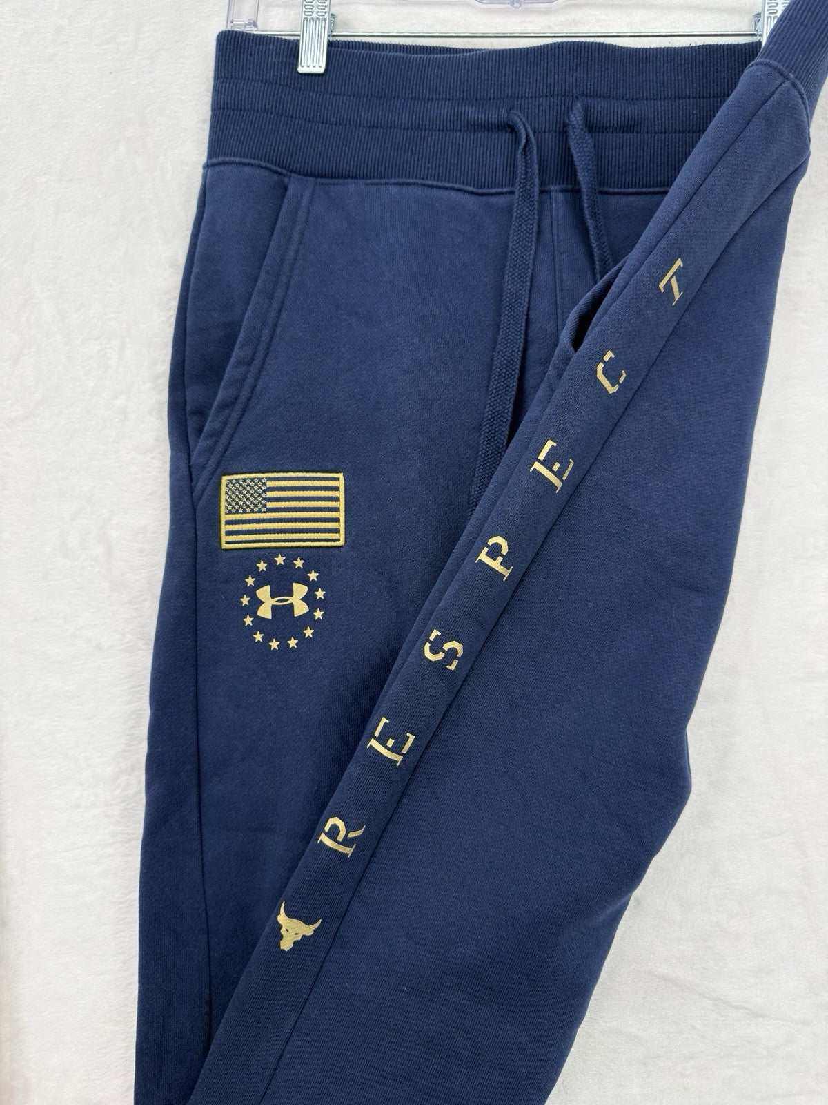 Under Armour Project Rock Freedom Fleece Joggers Medium Mens Loose Sweatpants