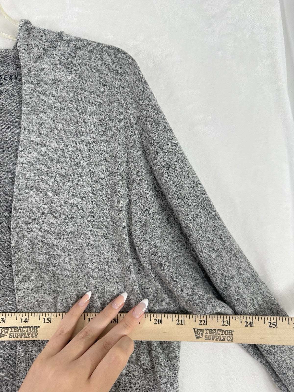 American Eagle Soft Sexy Plush Hooded Cardigan XS Gray Pockets Long Sleeve Women