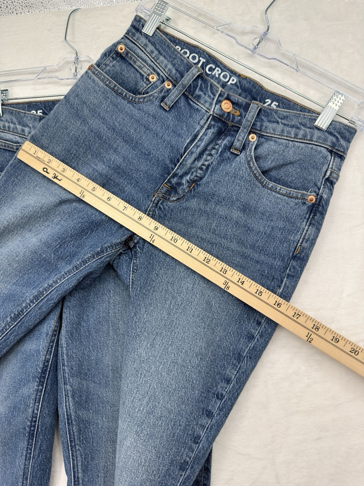 J Crew Demi Boot Crop Jeans 25 Womens Lot 2 Pairs Blue Mid Rise Denim