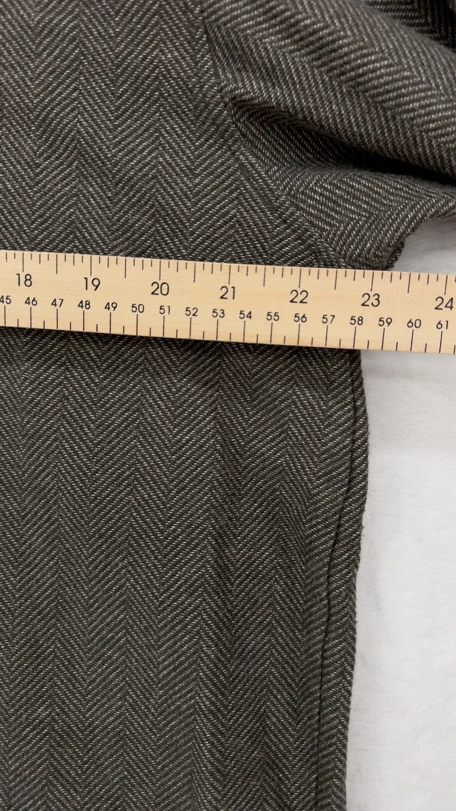 LL Bean Long Sleeve Polo Shirt Large Mens Brown Pullover Herringbone