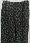 Talbots Pants 10 Petite Black Floral Embroidered Ankle Pants 10P Lined Womens