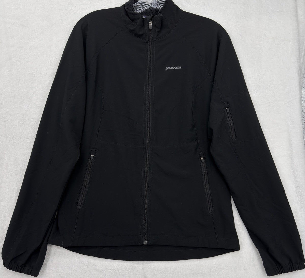 Patagonia Womens Medium Jacket Soft Shell Adze Full Zip Jacket Windproof Black