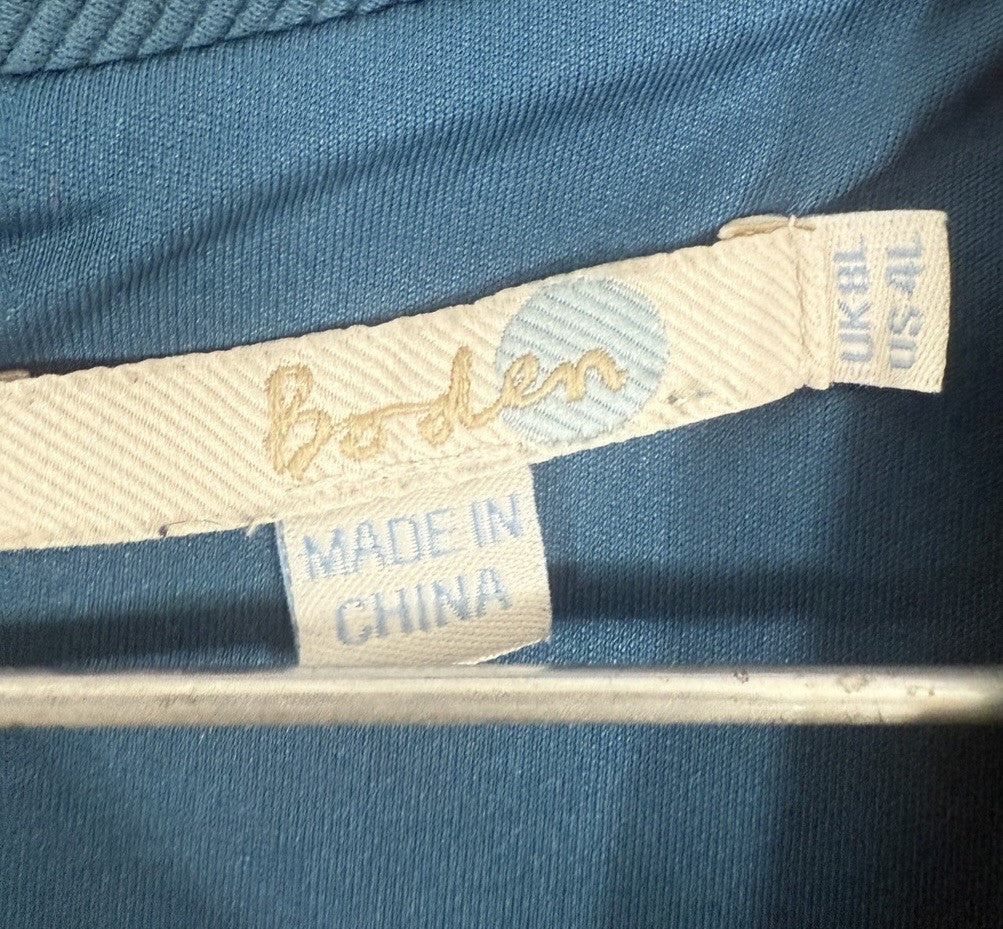 Boden Dress 8 Long Maria Boat Neck Sheath Dress Green Pencil 3/4 Sleeve Womens