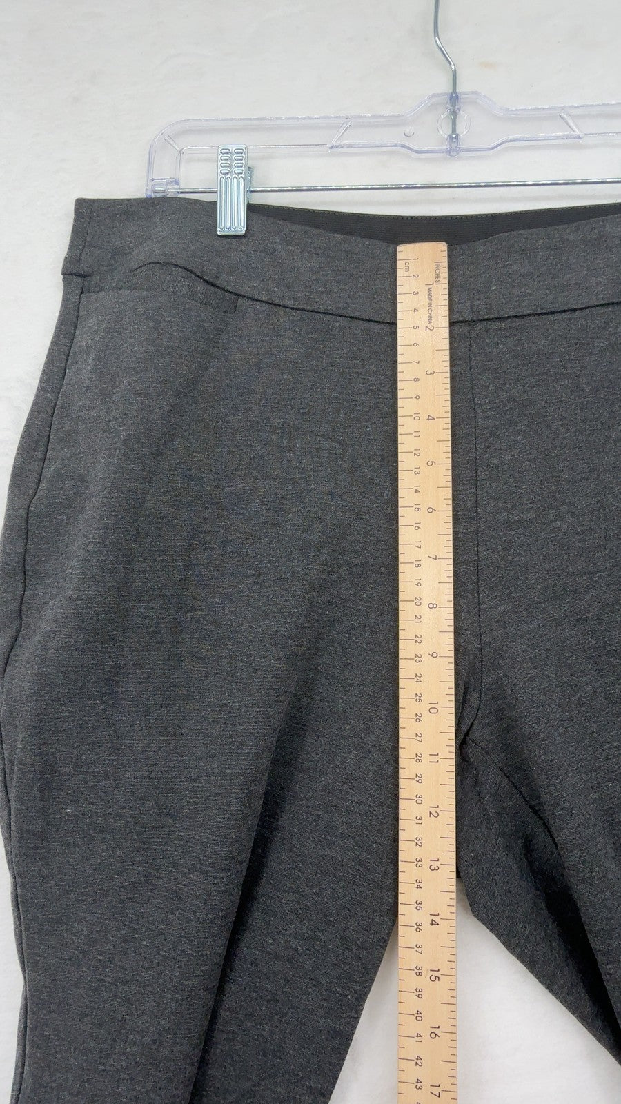 Lane Bryant Bootcut Ponte Pants 14 16 Womens Charcoal Gray Side Zip Boot Cut