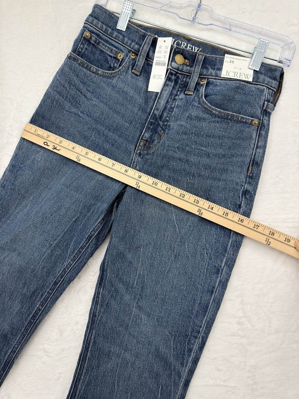 J Crew 10” Demi Boot Crop Jeans 25 Womens Blue Denim New NWT