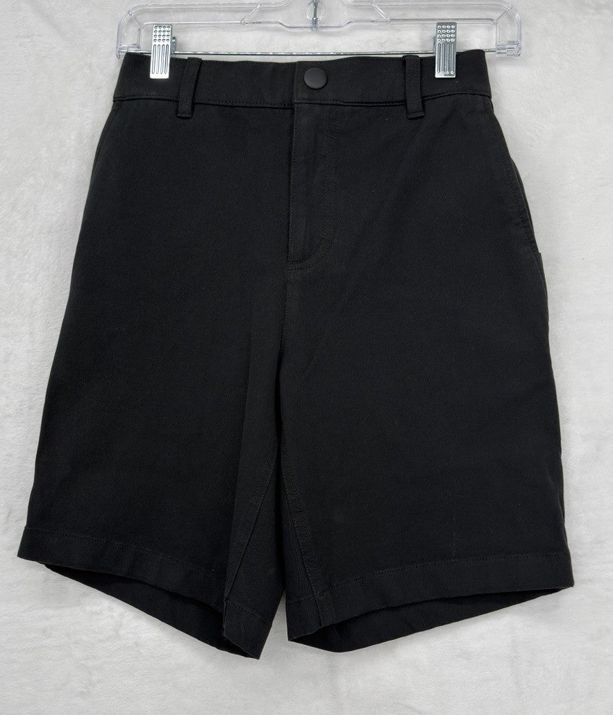 Mugsy Travelers Shorts Small Mens Black 8” Cotton Stretch Back Elastic