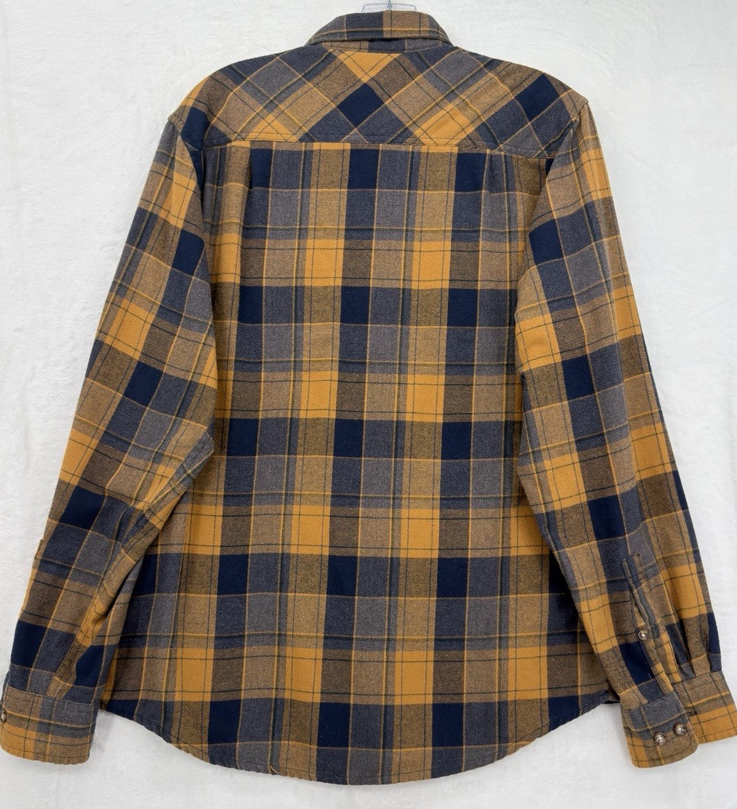 MBX Premium Goods Flannel Shirt Medium Mens Long Sleeve Plaid Button Up