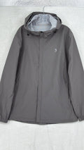 Reel Legends Fishing Jacket Large Waterproof Rain Jacket Full Zip Gray Mens