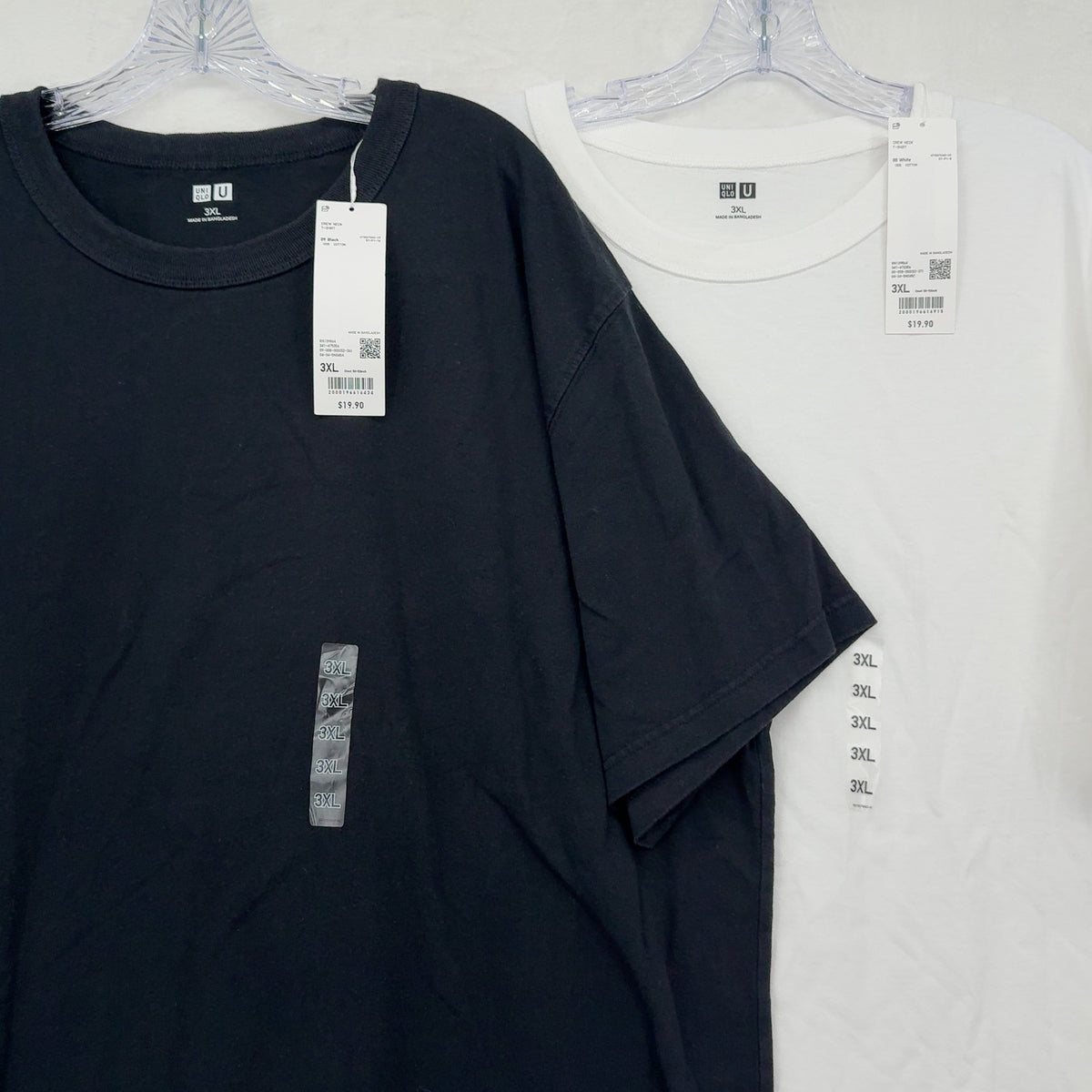 Uniqlo U Crew Neck T-Shirt 3XL Mens Lot Black White Short Sleeve New NWT