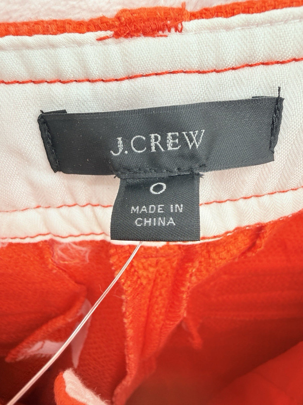 J Crew High Waisted Kickout Crop Pants Grasscloth Orange Red Womens New NWT