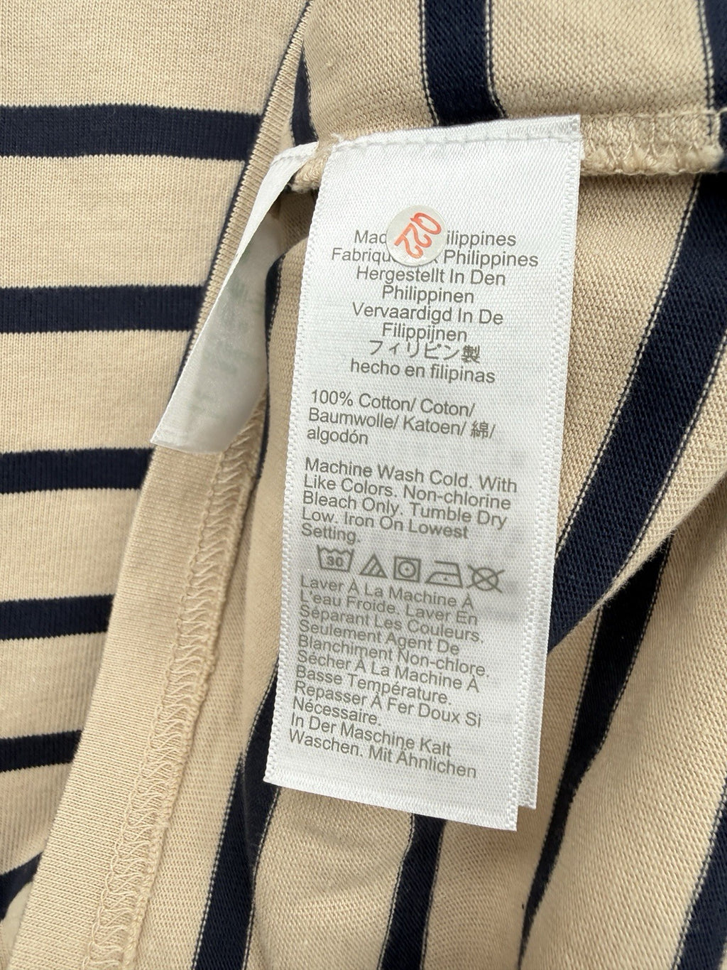 J Crew Top Small Mariner Cloth Ruffle Sleeve T Shirt Cotton Blue Striped New