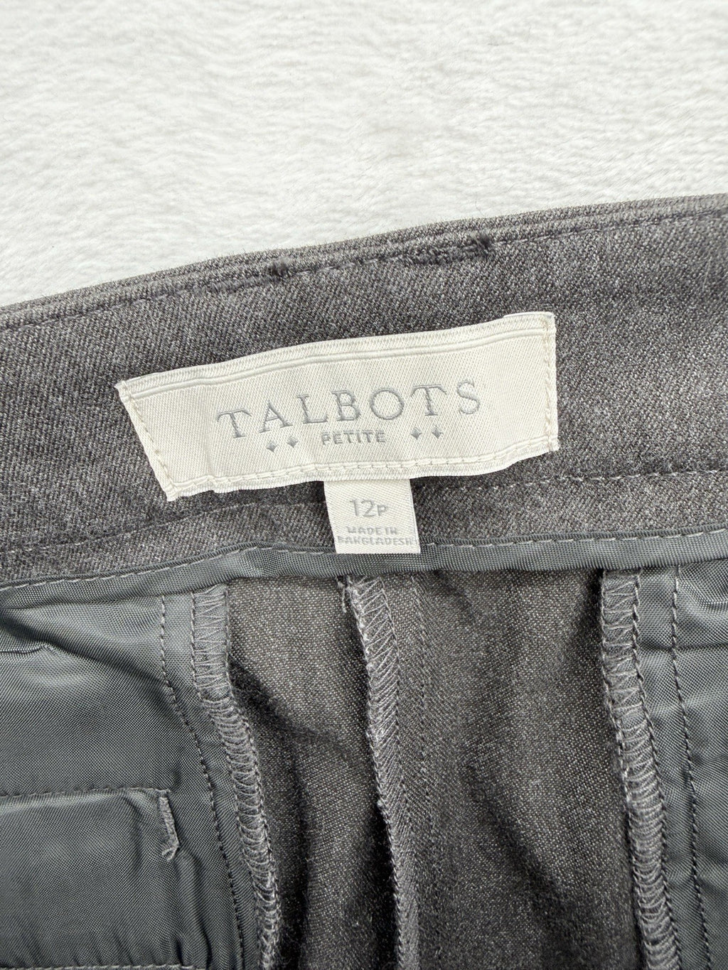 Talbots Dress Pants 12P 12 Petite Gray Womens New NWT