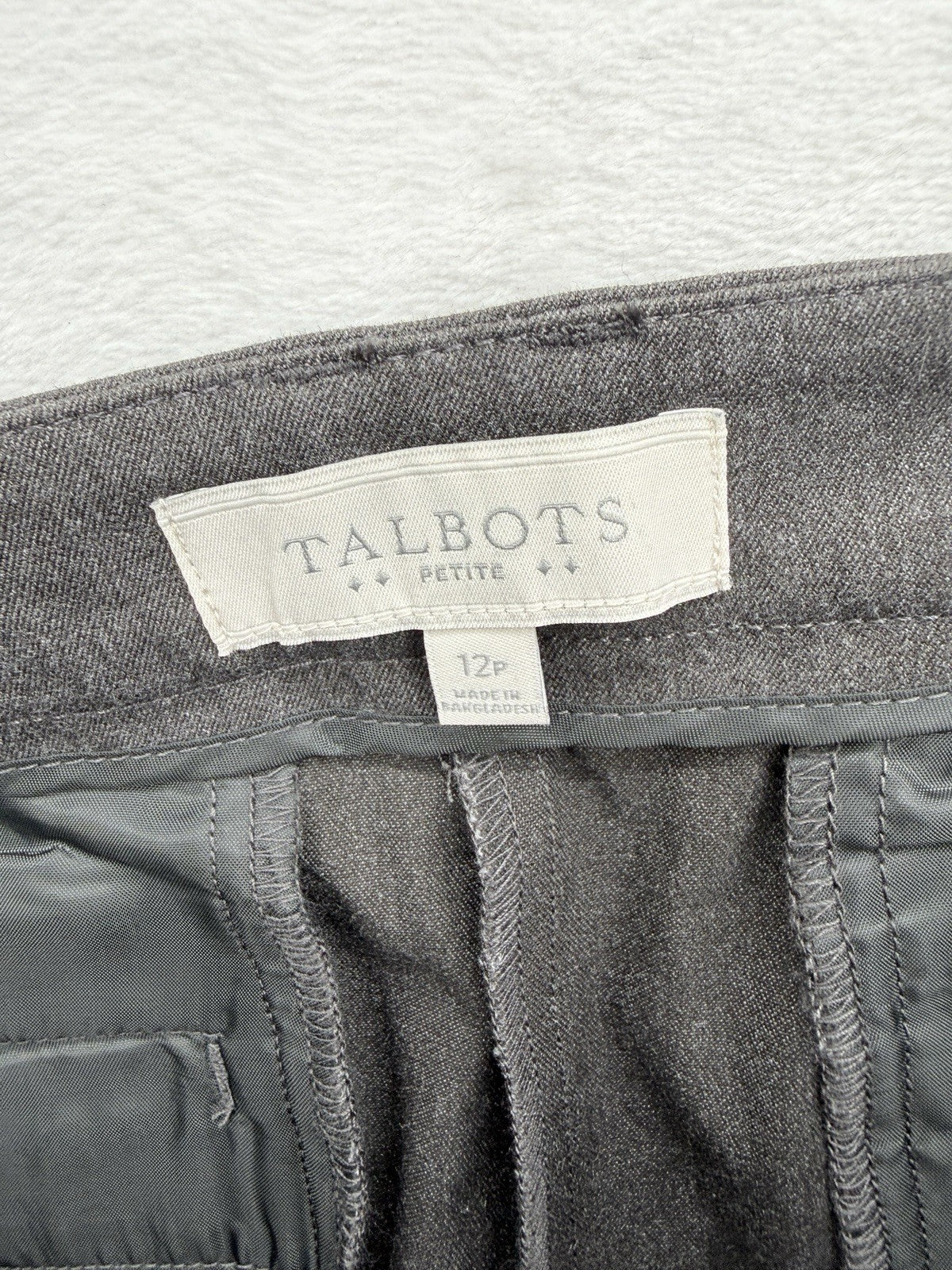 Talbots Dress Pants 12P 12 Petite Gray Womens New NWT