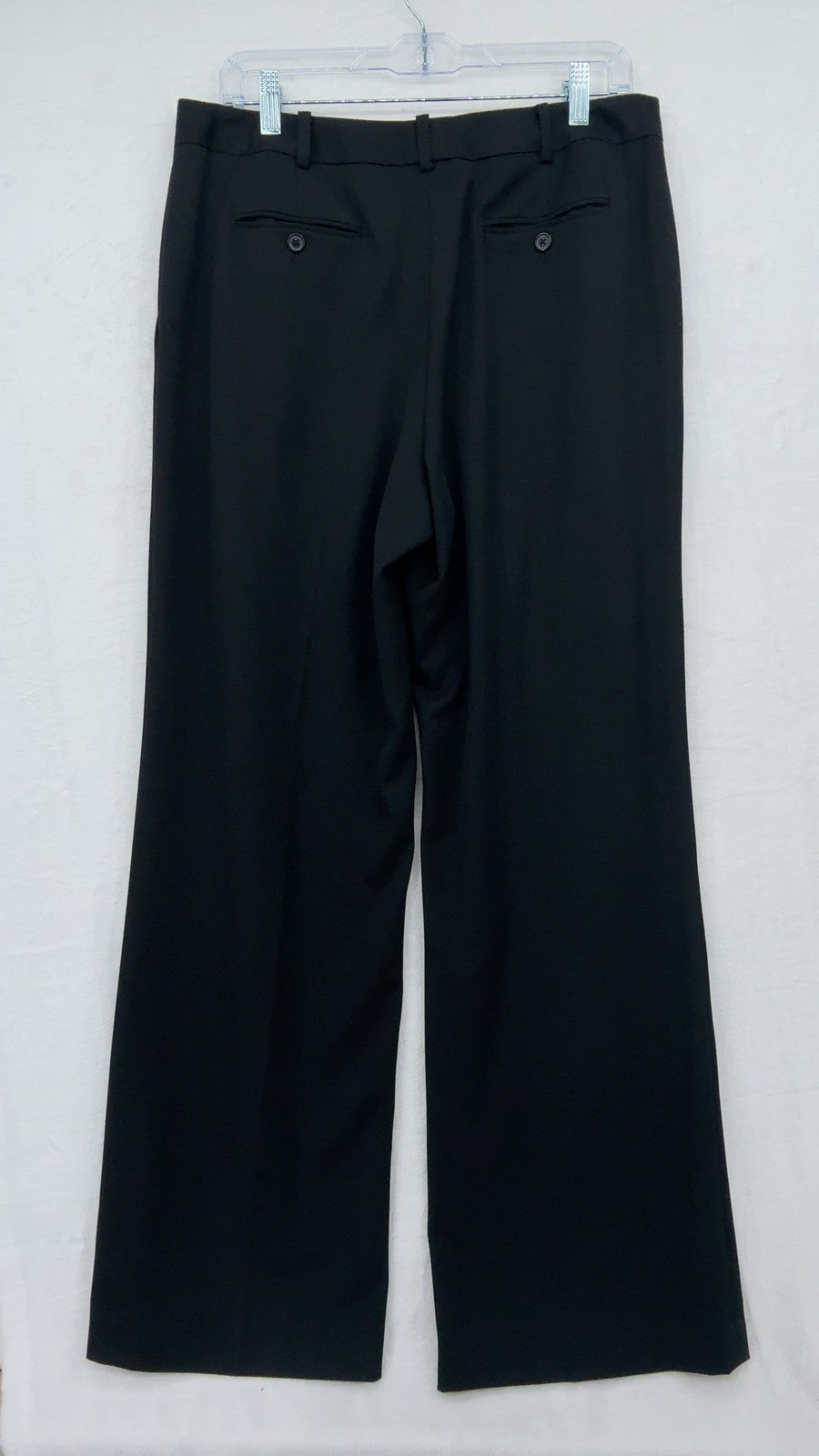 Brooks Brothers 346 Dress Pants 12 Womens Black Caroline Fit Straight Leg