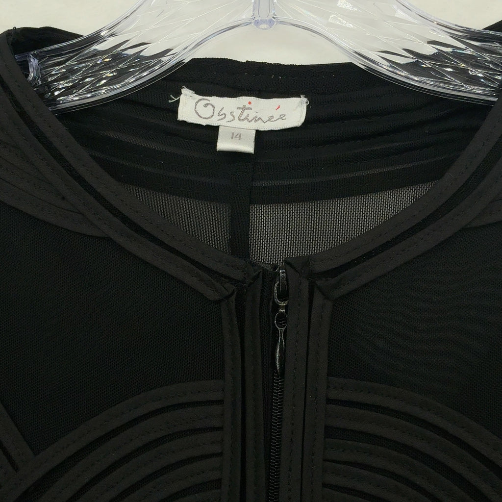 Obstinee Jacket 14 Womens Black Vintage Sheer Whimsigoth Gothic Chic