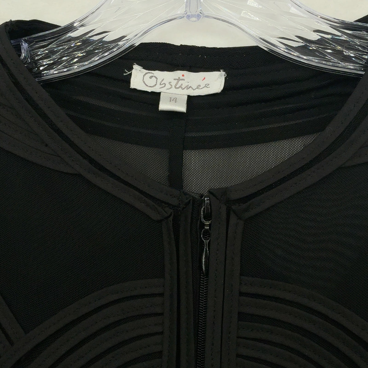 Obstinee Jacket 14 Womens Black Vintage Sheer Whimsigoth Gothic Chic