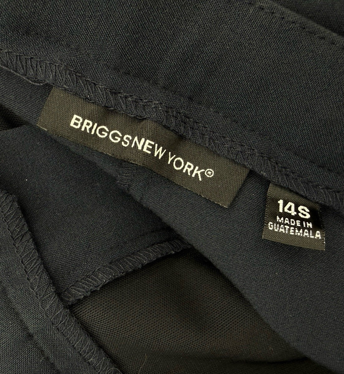 Briggs New York Pants 14 Short Navy Blue Straight Leg Womens 14S