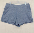 Gap Linen Blend Shorts XL Womens Blue Pull On Easy Pockets 3.5”