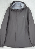 Reel Legends Waterproof Rain Jacket L Gray hooded full zip storm flap