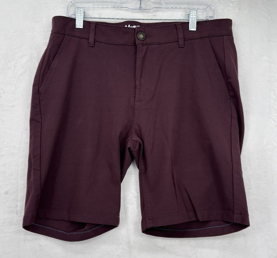 Mugsy Shorts 33 Ports 9” Maroon Chino Mens