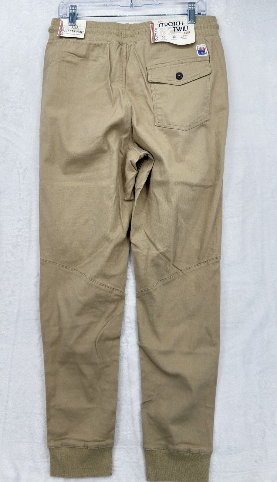 Laguna Joggers Pants Medium Mens Tan Beige Pull On Stretch Twill New NWT