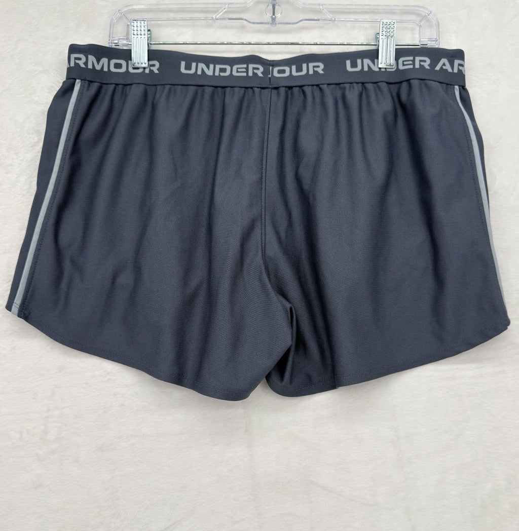 Under Armour Women's Shorts Large Tech 3” Play Up Gray Workout Running