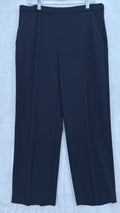 Briggs New York Pants 12 Short Navy Blue Pull On Straight Leg Womens 12S