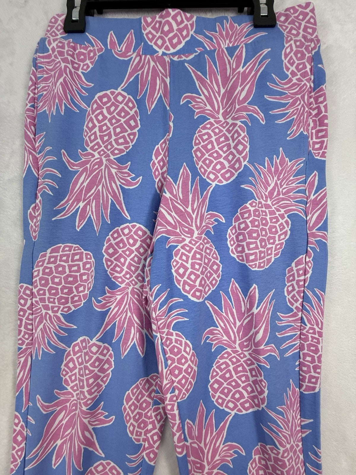AnaClare Pants XS Athena Knit Legging Pink Blue Pineapple Pocket Ana Clare Clair