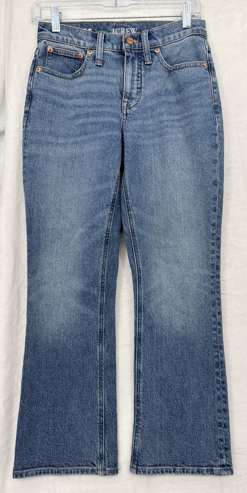 J Crew Demi Boot Crop Jeans 25 Womens Lot 2 Pairs Blue Mid Rise Denim