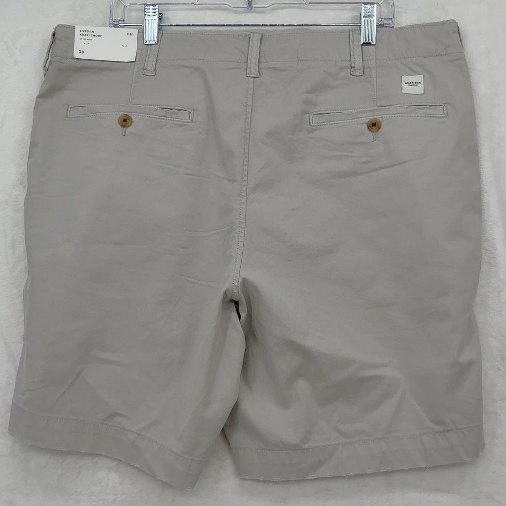 American Eagle Outfitters Lived In Khaki Shorts 38 Mens Beige Flex New NWT