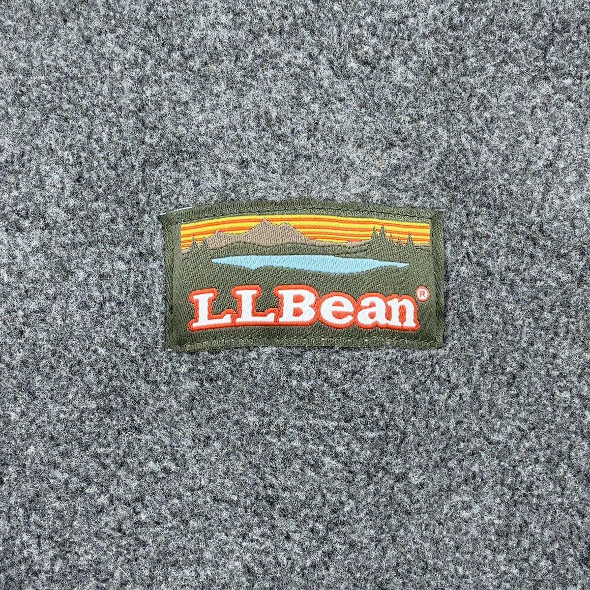 LL Bean Classic Zip Fleece Vest Large Mens Gray Full Zip Mock Neck