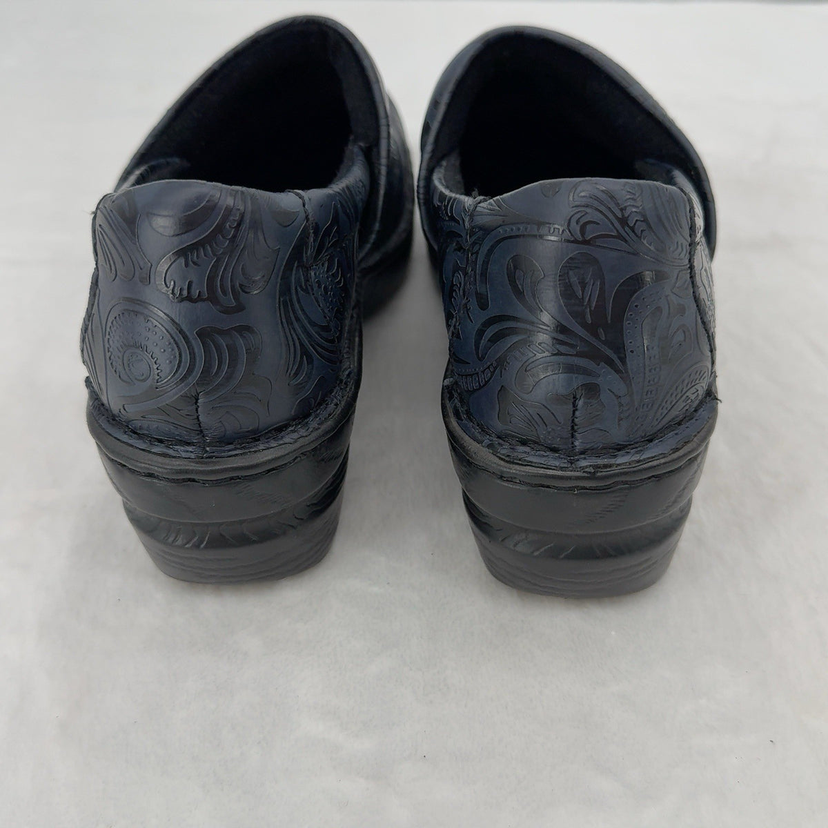 BOC Clogs Size 8 Womens Blue Floral Slip On Shoes B.O.C. 8M