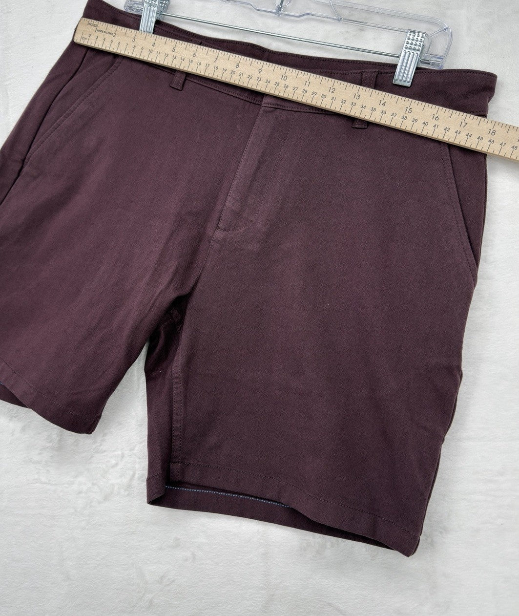 Mugsy Shorts 35 Ports 7” Maroon Chino Mens