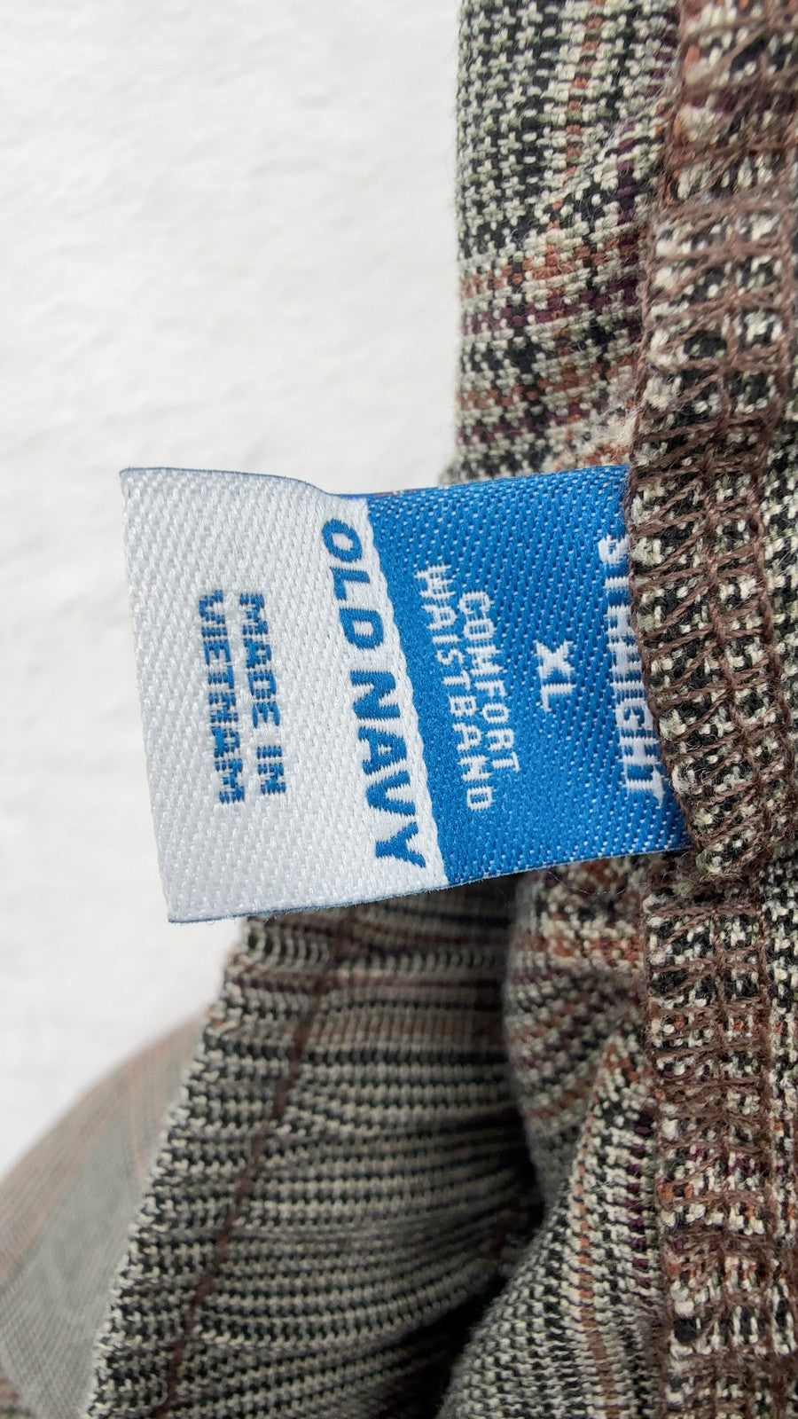 Old Navy Billie Pants XL Womens Brown Plaid Pull On Straight Leg Comfort Waist