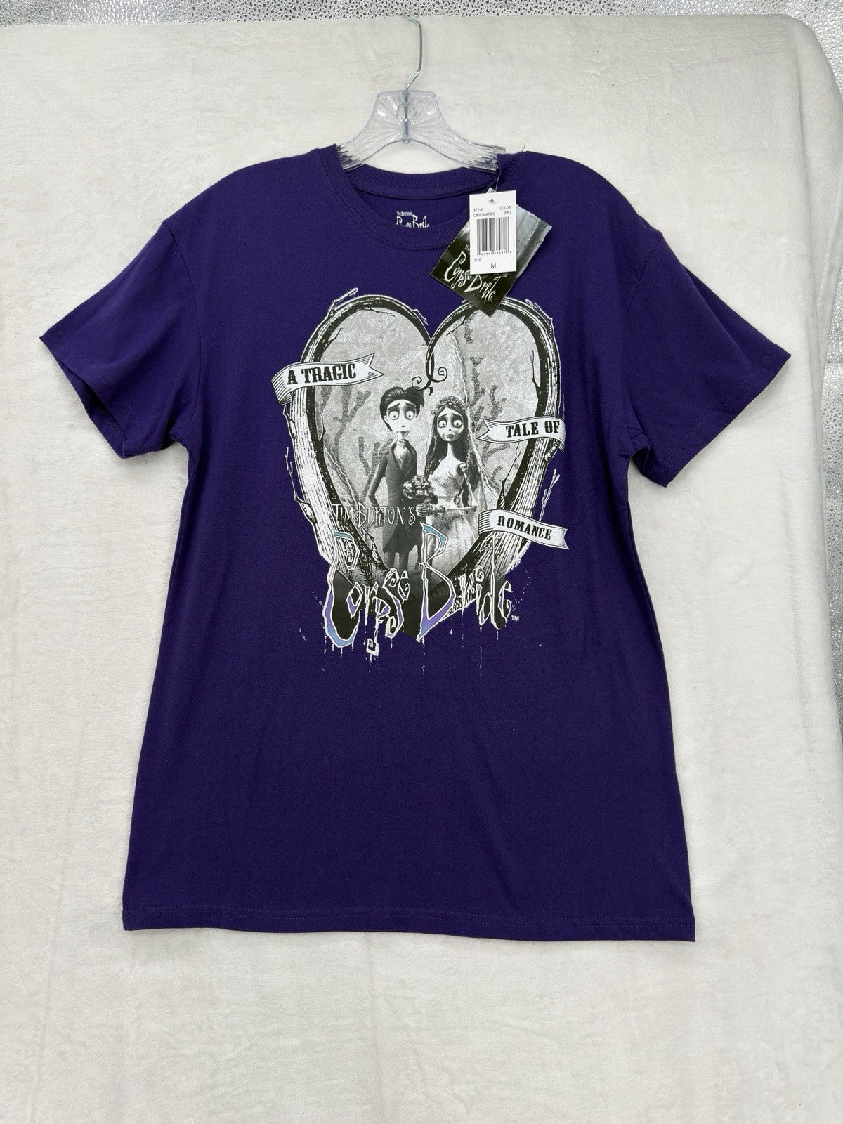 Tim Burton Corpse Bride T Shirt Medium Purple Short Sleeve New NWT