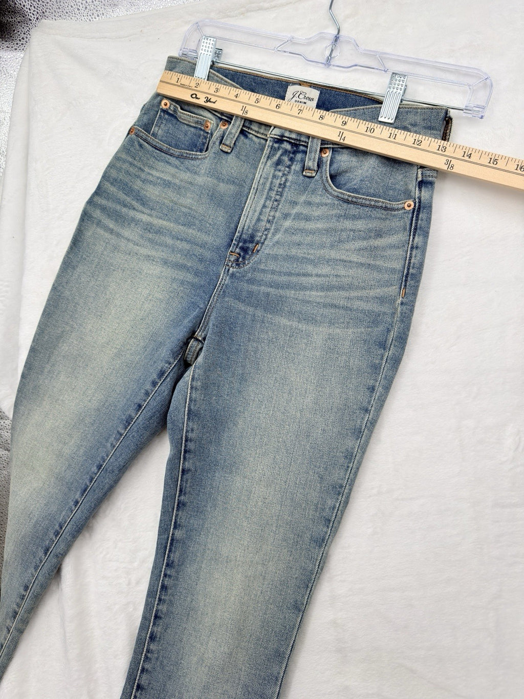J Crew Curvy Toothpick Jeans 25 Womens Blue Denim High Rise