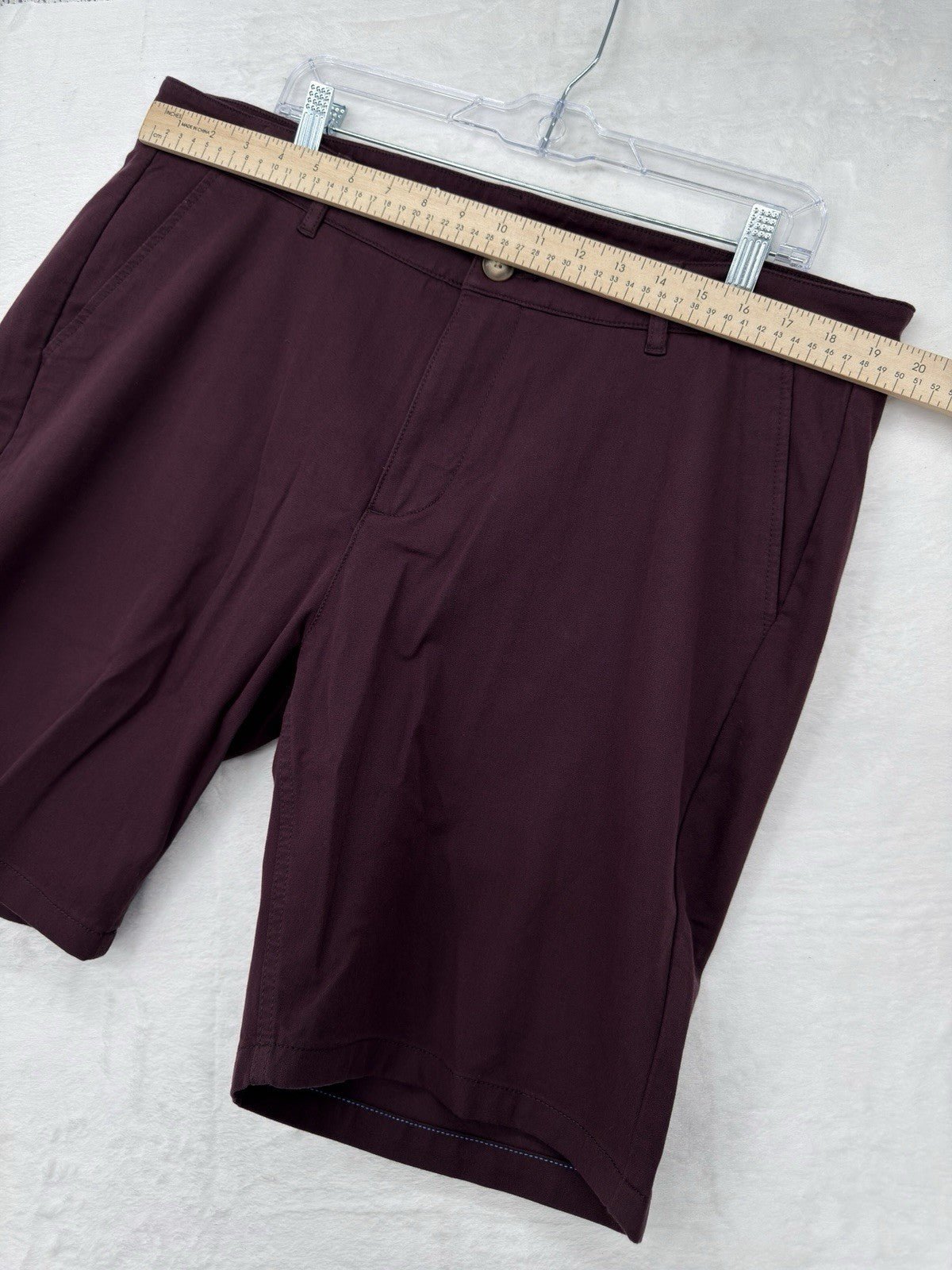 Mugsy Shorts 38 Ports 9” Maroon Chino Mens