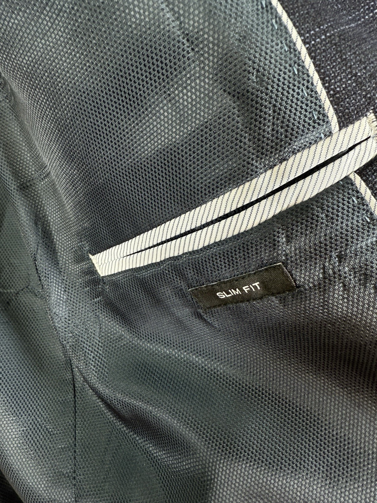 Awareness Kenneth Cole Blazer 40R Blue Suit Jacket Sport Coat Wool Blend Men