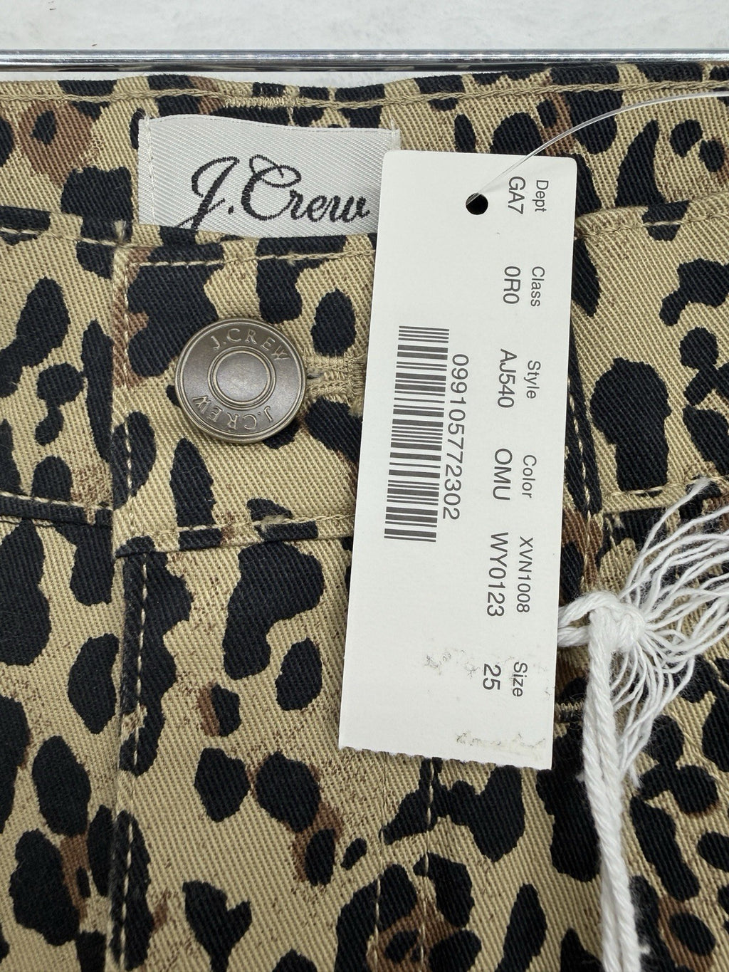 J Crew Kickout Crop Pants 25 Womens Leopard Print High Rise New NWT