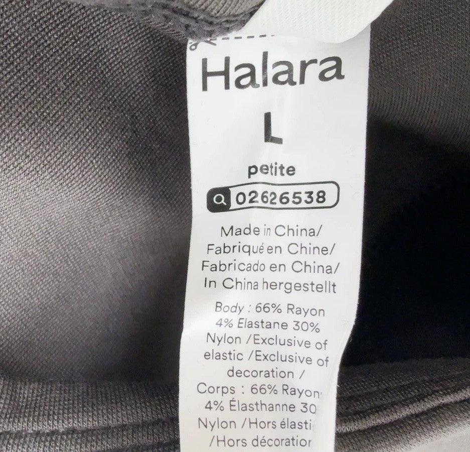 Halara Pants Large Flex High Waisted Pull On Slight Flare Gray Womens New NWT