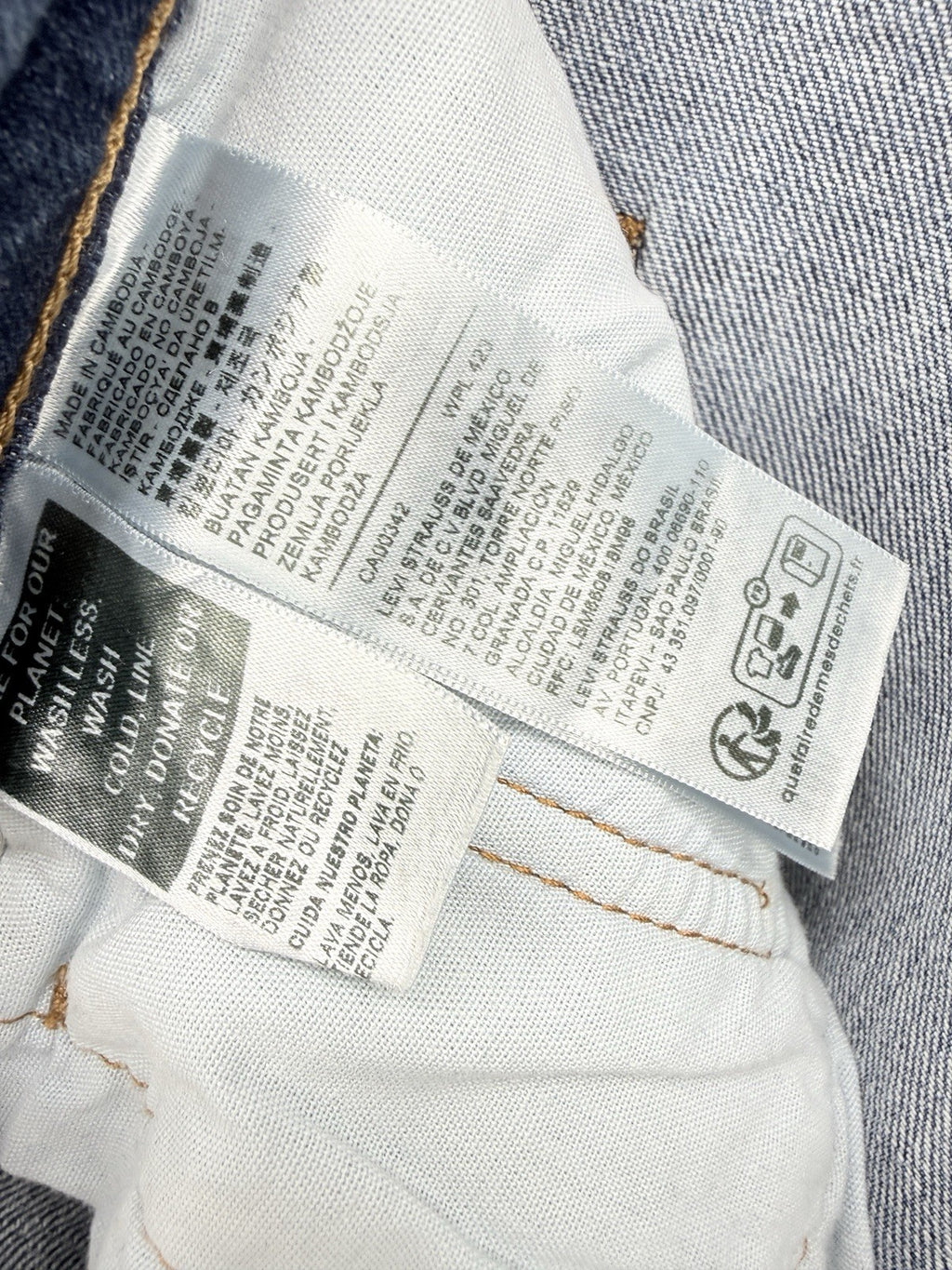Levis 501 Womens Jeans 28 Cotton Stretch Button Fly Blue 28x30