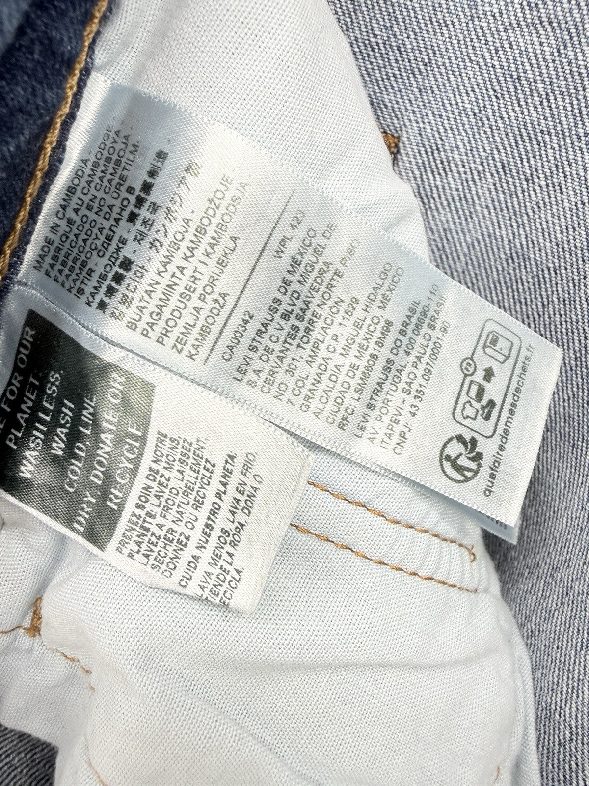 Levis 501 Womens Jeans 28 Cotton Stretch Button Fly Blue 28x30