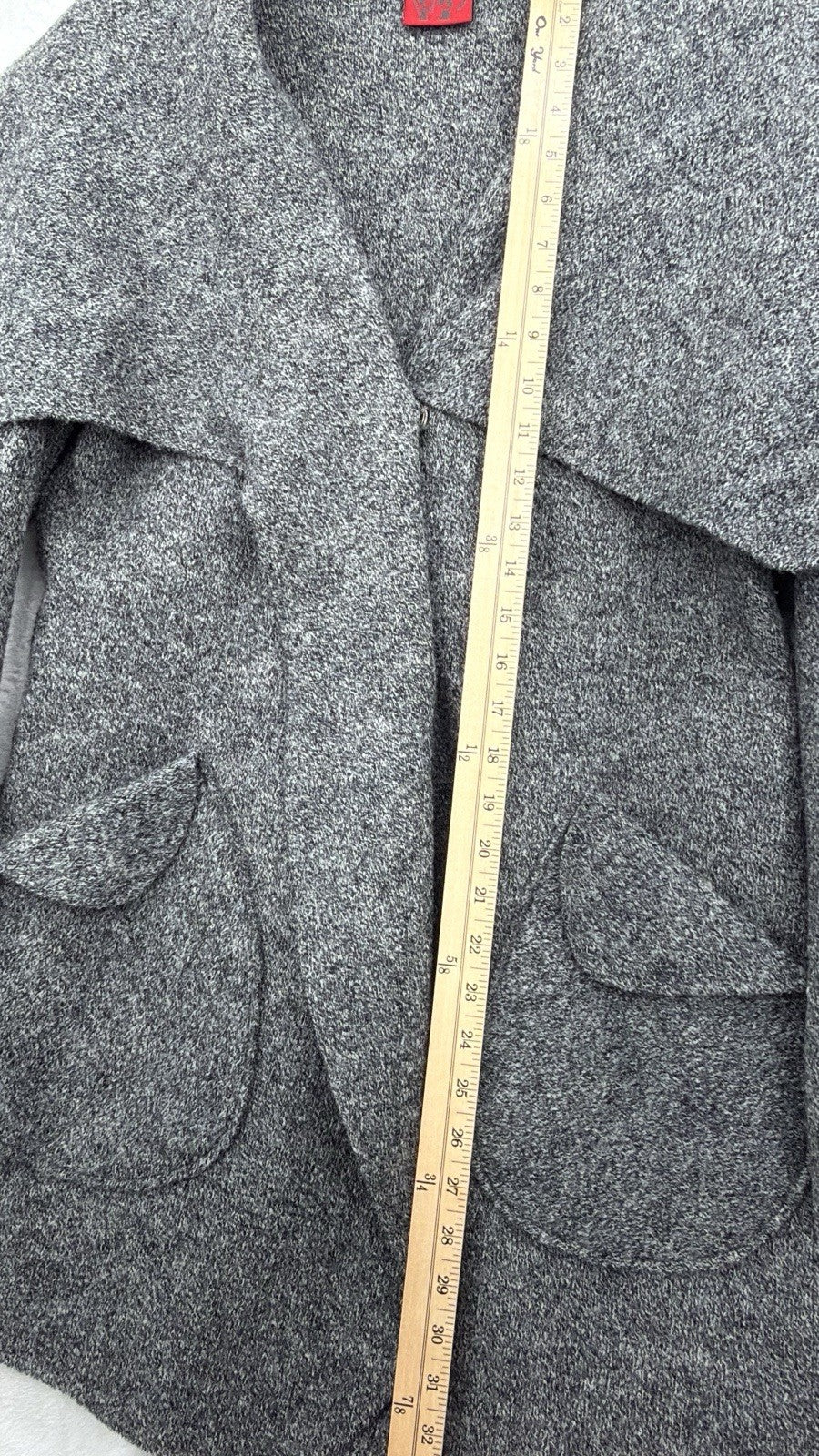 Mieko Mintz Coat Small Gray Kantha Wool Womens Jacket Art To Wear Lagenlook