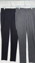 Seven 7 Pull On Leggings Medium Womens Gray Black Lot 5 Pocket Stretch Knit