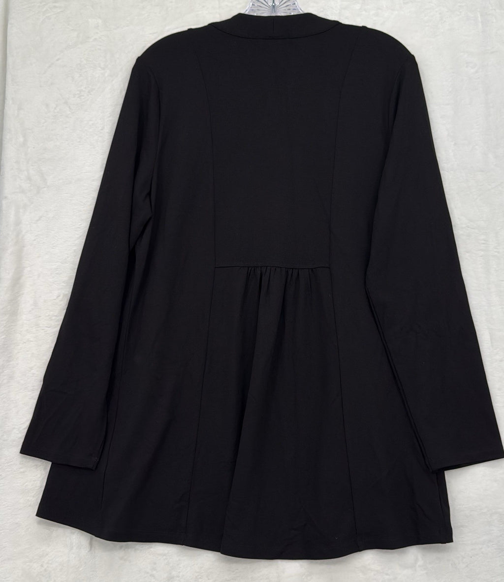 Habitat Clothes To Live In Small Cardigan Knit Black Open Front Women Top