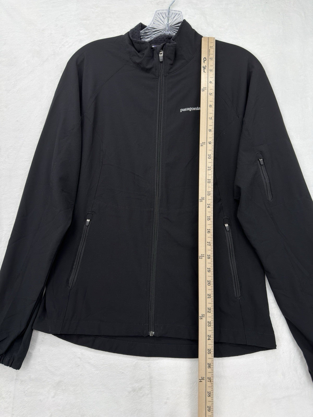 Patagonia Womens Medium Jacket Soft Shell Adze Full Zip Jacket Windproof Black