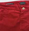 Talbots Straight Leg Velveteen Pants 12 Petite 12P Red 5 Pocket Womens